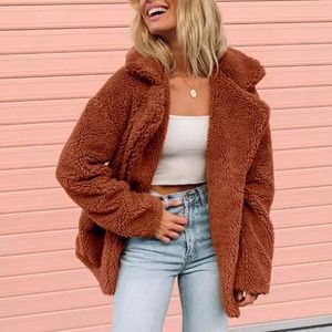 Fuzzy Teddy Faux Sherpa Jacket Copper Brow…